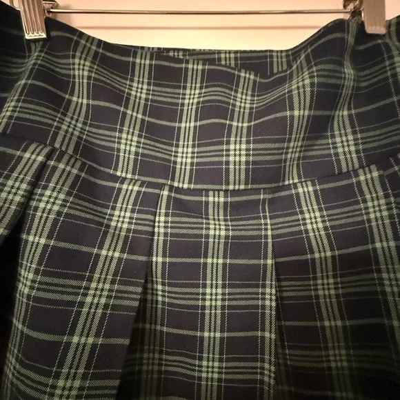 BP Plaid Skirt in Navy and Green - Picture 3 of 4